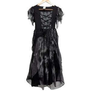 Witch Costume Girls Size Large Spooky Dress Halloween